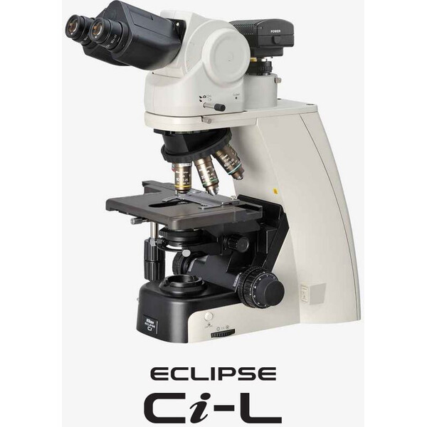 Nikon Mikroskop ECLIPSE Ci-L, Epi-FL 4, C-HGFI, Trino C-TT, 10x/22, w/o objectives, condensor, filter blocks