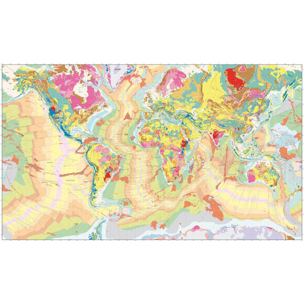 UKGE Mapa świata Geological Map of the World 118cm x 98cm