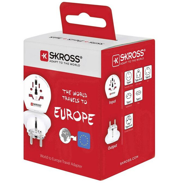 Skross Zasilacz sieciowy Reiseadapter World to Europe