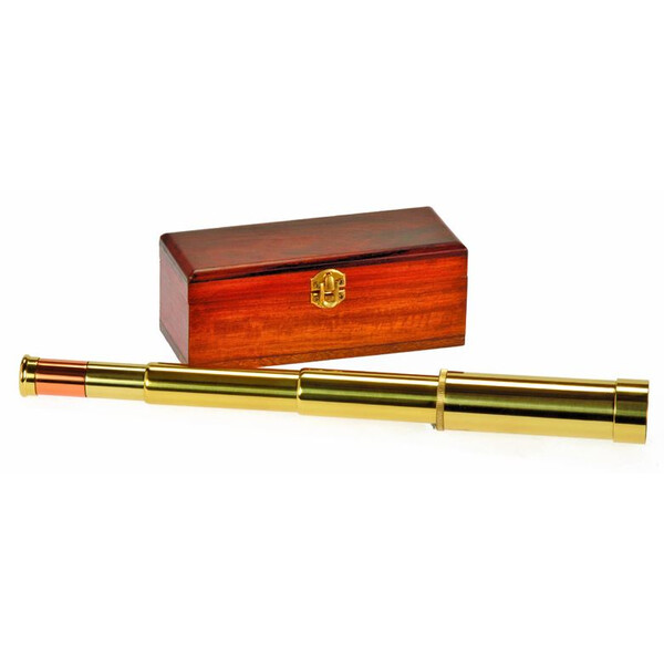 Helios Optics Teleskop kieszonkowy Admiral 10-30x30 Brass and Mahogany Presentation Box