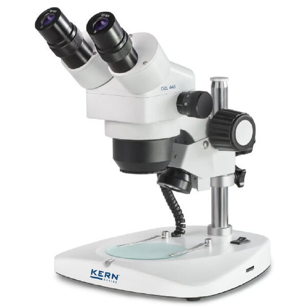 Kern Mikroskop stereoskopowy zoom OZL 445, Greenough, Säule, bino, 0,75-3,6x,10x/21, 0,35W LED