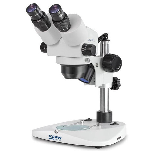 Kern Mikroskop stereoskopowy zoom OZL 451, Greenough, Kolumna, bino, 0.75-5.0x, 10x/23, 10W Hal