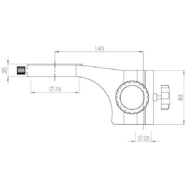 Kern Mikroskop stereoskopowy zoom OZM 912, bino, 7x-45x, HSWF 10x23 mm, Statyw, pojedyncze ramię (430 mm x 385 mm) z blatem, Oświetlenie pierścieniowe LED 4,5 W