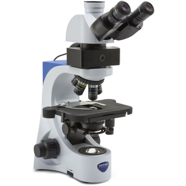 Optika Mikroskop B-383LD, trino, FL-LED, blue filter, N-PLAN, IOS, 40x-1000x