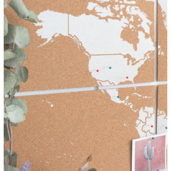 Miss Wood Mapa świata Puzzle Map XL - White