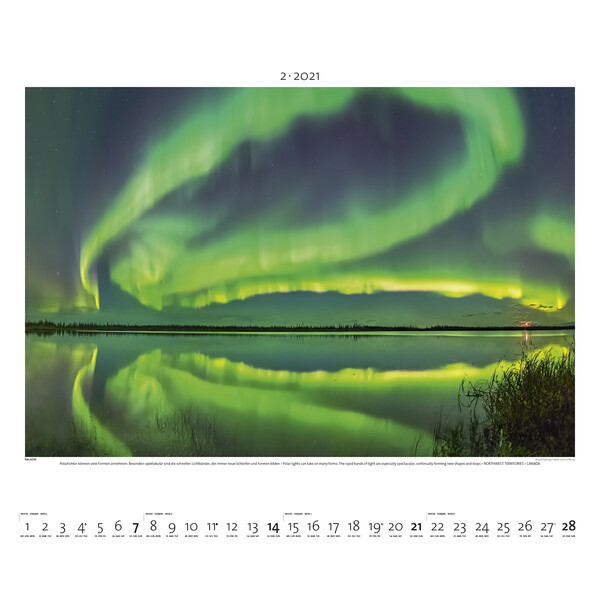 Palazzi Verlag Kalendarze Aurora Borealis 2021