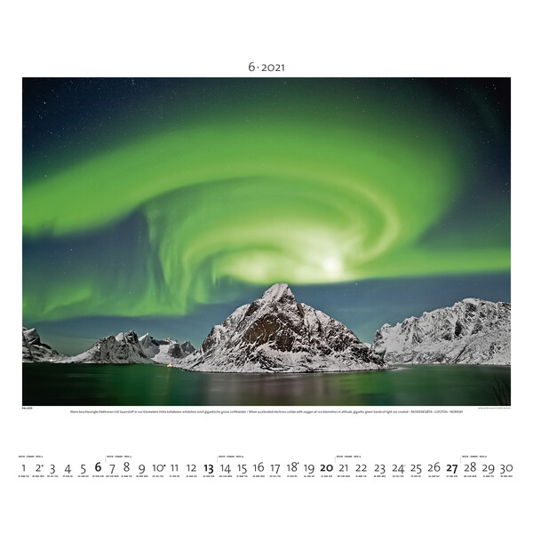 Palazzi Verlag Kalendarze Aurora Borealis 2021