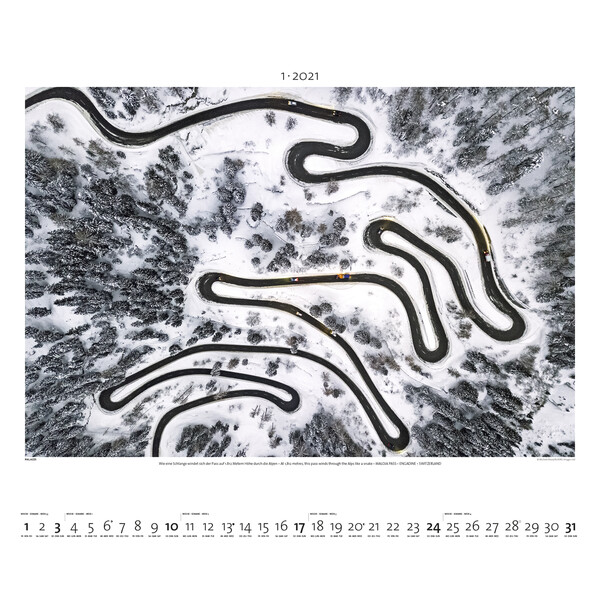 Palazzi Verlag Kalendarze Welt von oben 2021