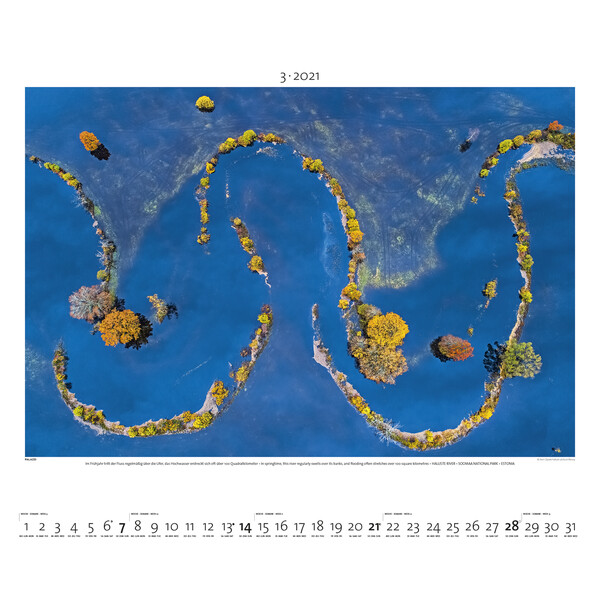 Palazzi Verlag Kalendarze Welt von oben 2021