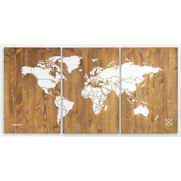 Miss Wood Mapa świata Woody Map Wooden 120x60