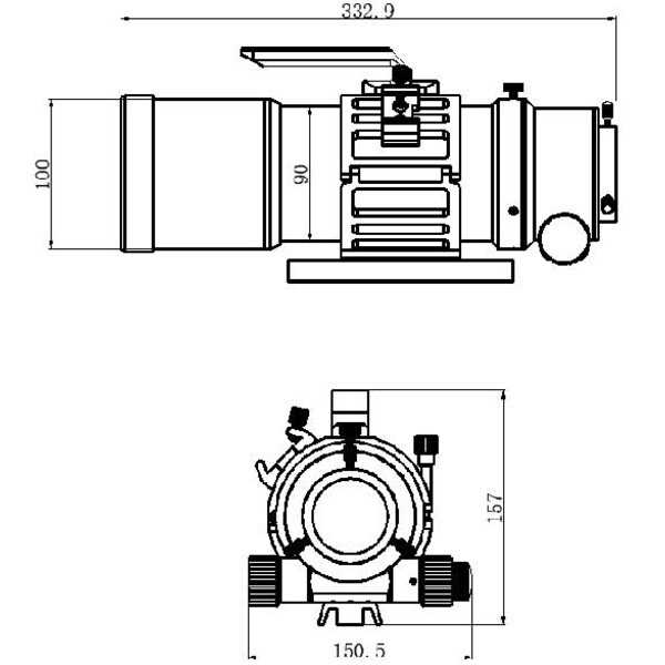 TS Optics Refraktor apochromatyczny  AP 76/342 EDPH Flatfield OTA