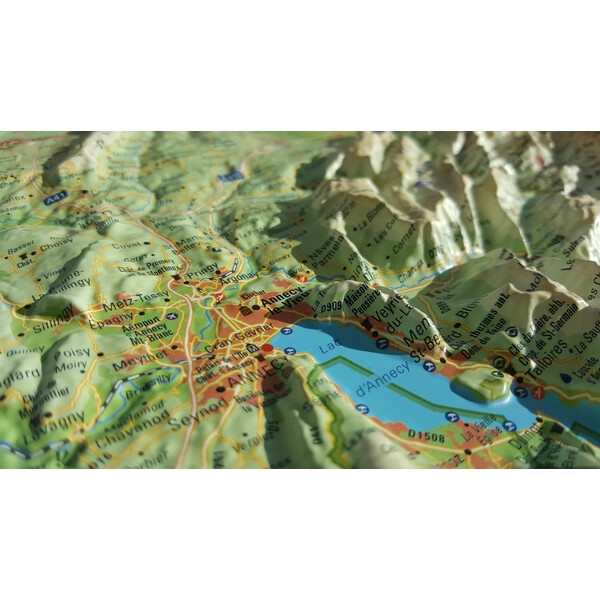 3Dmap Mapa regionalna Haute Savoie Version été