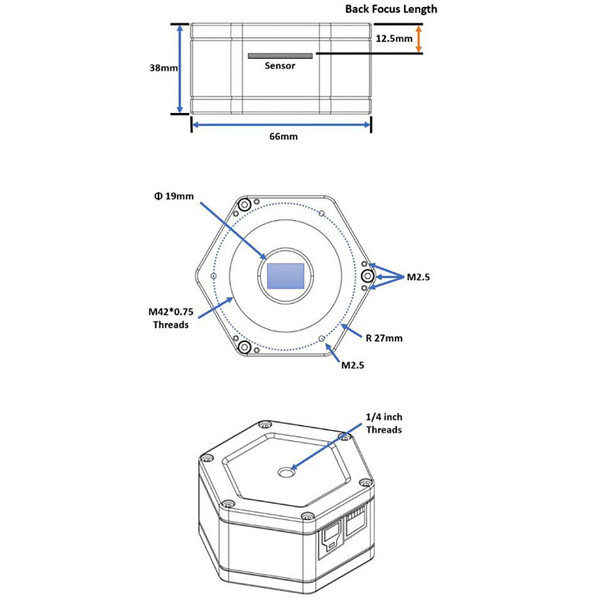 TS Optics Aparat fotograficzny TS178C USB3.0 Color