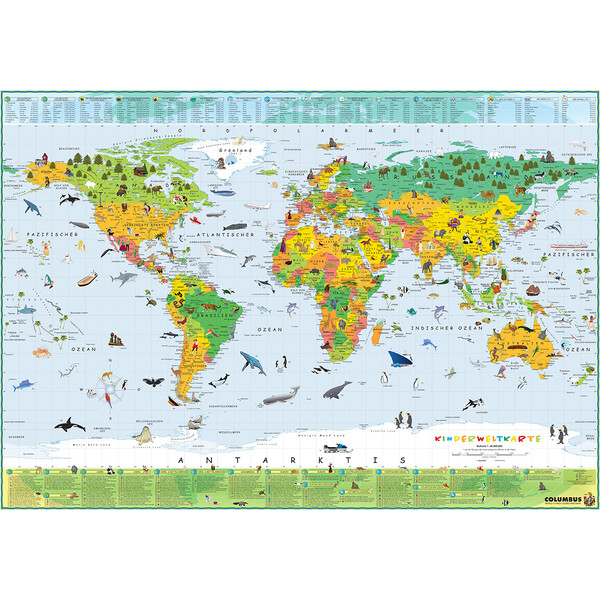 Columbus Mapa dla dzieci Terra (100x70)