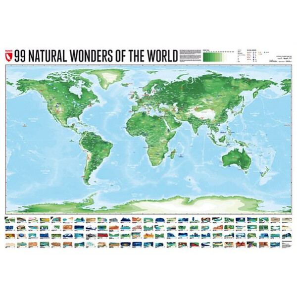 Marmota Maps Mapa świata 99 Natural Wonders (140x100)