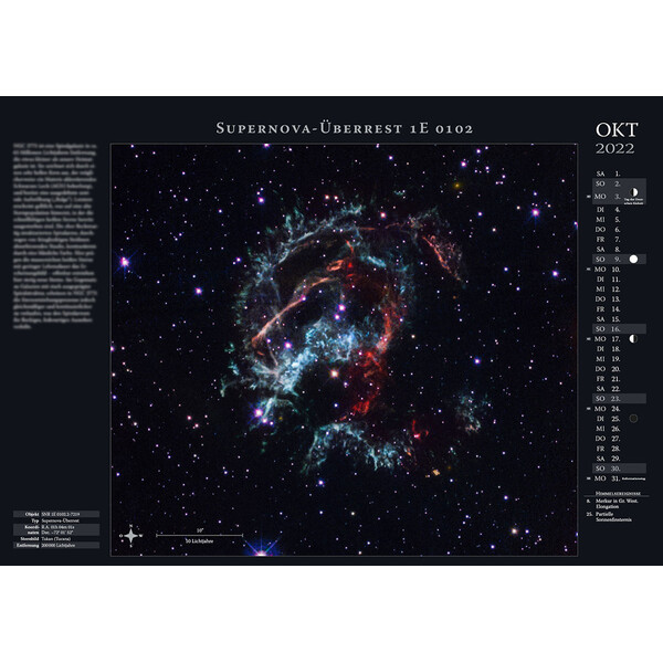 Astronomie-Verlag Kalendarze Weltraum-Kalender 2022