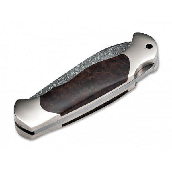 Böker Noże Scout Spearpoint Burl Birch Damascus