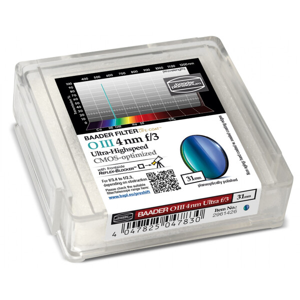 Baader Filtry OIII CMOS f/3 Ultra-Highspeed-Filter 31mm