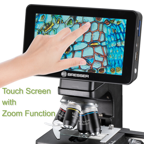Bresser Mikroskop LCD Researcher, ekran, 40x-600x, DL, LED, 16MP