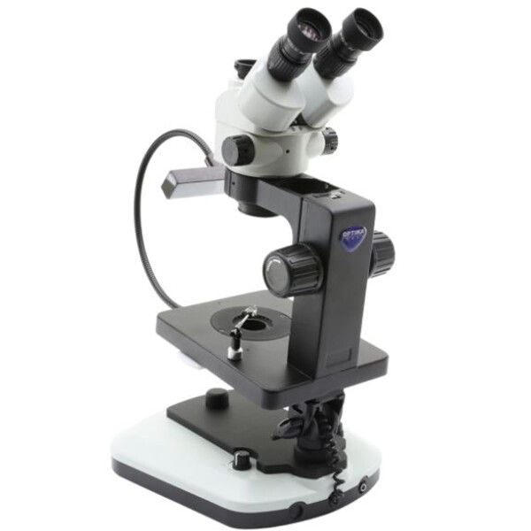 Optika Mikroskop stereoskopowy zoom OPTIGEM-20 trino, BF, DF, Greenough, szer. 100 mm, 10x/21 mm, 0,7x-4,5x