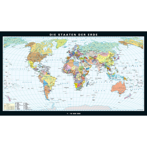 PONS Mapa świata Die Staaten der Erde (224 x 128 cm)