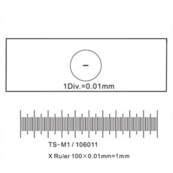 ToupTek Mikrometr obiektowy, linie (X) 1mm/100 div.x0.01mm