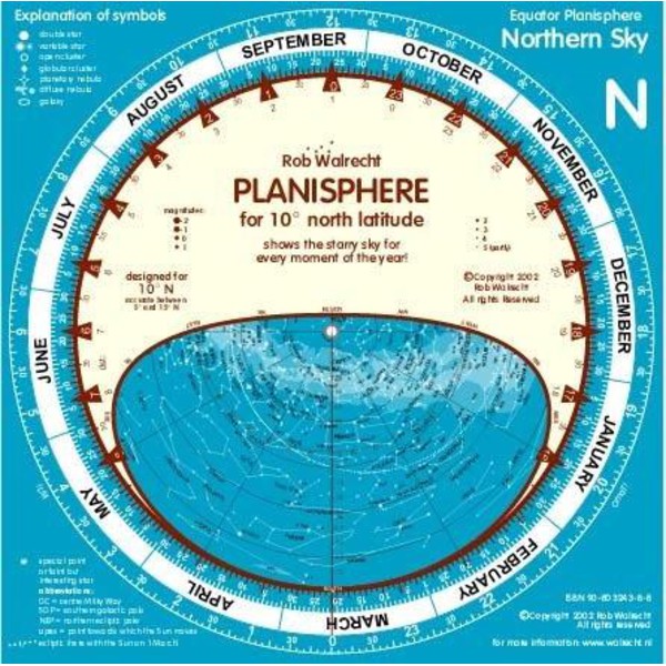 TS Optics Podwójna mapa gwiazd (planisfera)