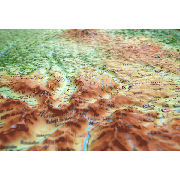 3Dmap Mapa regionalna Le Parc Naturel Régional des Volcans d'Auvergne