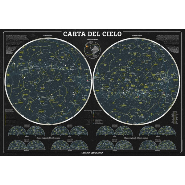Libreria Geografica Plakaty Il Cielo - Carta Astronomica