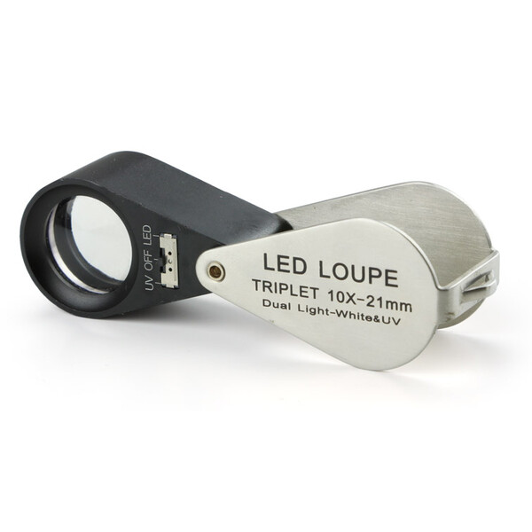 Euromex Lupa składana PB.5034-LUV, 10x achromatyczna, LED, UV