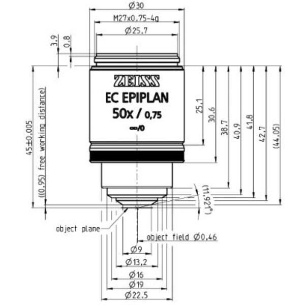 ZEISS Obiektyw EC Epiplan 50x/0.75 M27