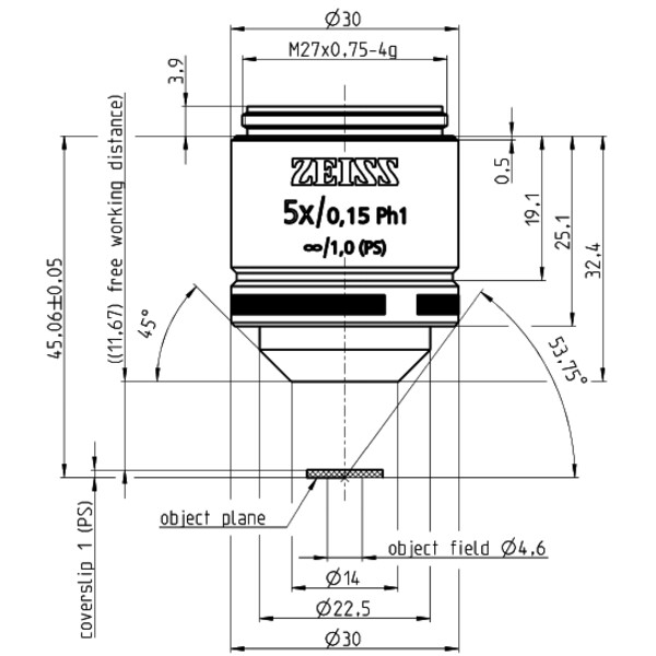 ZEISS Obiektyw LD A-Plan 5x/0.15 Ph1 wd=11.7mm