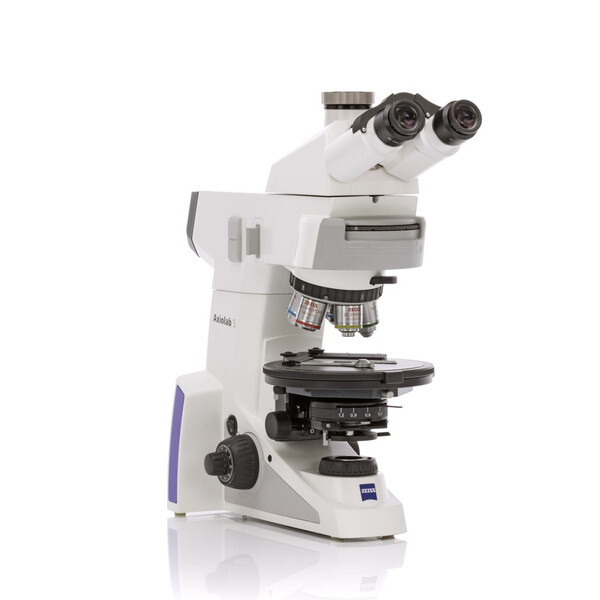 ZEISS Mikroskop Axiolab 5 Pol, trino, infinity, plan, neofl, 5x, 10x, 20x, 40x, 10x/23, Dl, LED, 10W, 5xH Pol coded, incl. lambda comp., reticle plate & object guide