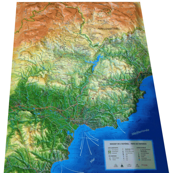 3Dmap Mapa regionalna Massif de l'Estérel et du Pays de Fayence