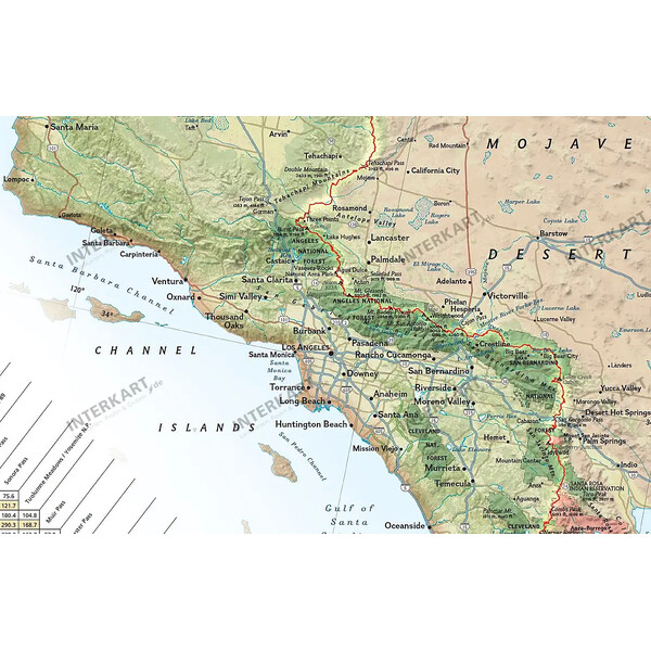 National Geographic Mapa regionalna Pacific Crest Trail (46 x 122 cm)