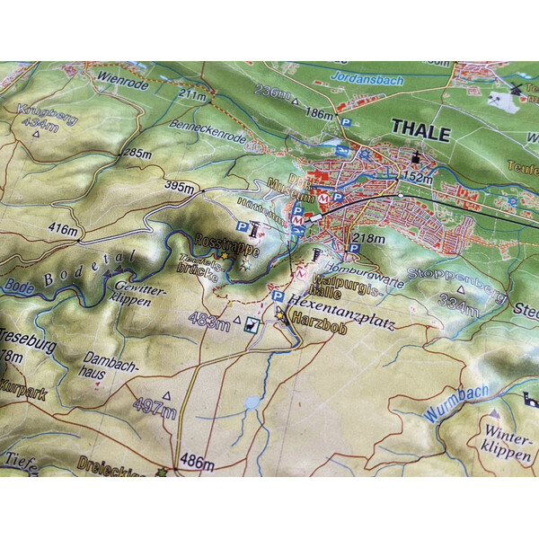 Georelief Mapa regionalna Harz 3D Reliefkarte (77 x 57 cm)
