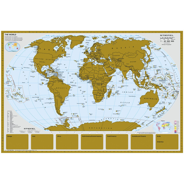 Stiefel Mapa zdrapka (95 x 66 cm)