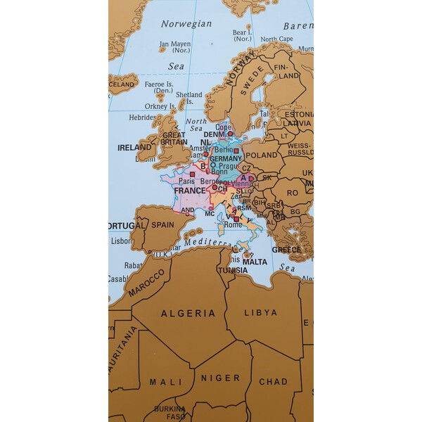 Stiefel Mapa zdrapka (95 x 66 cm)