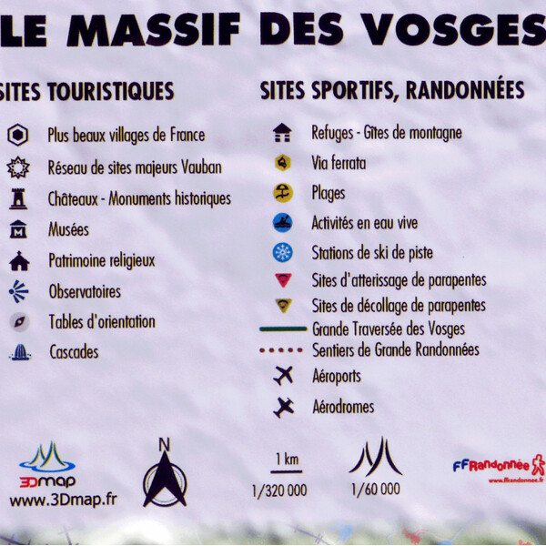 3Dmap Mapa regionalna Le Massif des Vosges