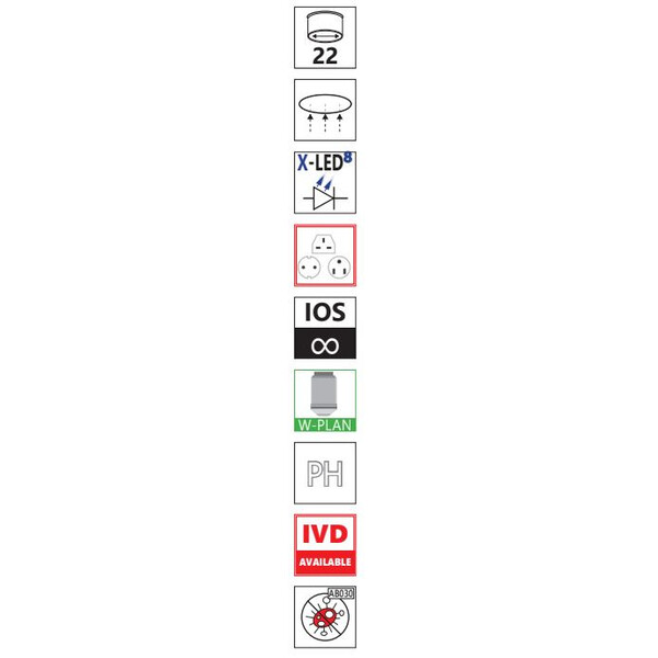 Optika Mikroskop odwrócony IM-300, trino, PH, 100-400x, IOS LWD W-PLAN PH, N.A. 0.3, X-LED8