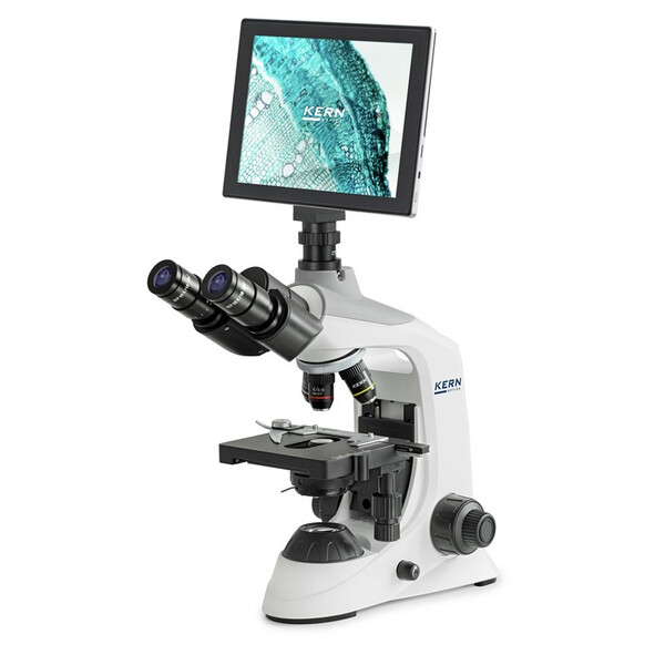 Kern Zestaw do mikroskopii cyfrowej, OBE 124T241, HF, Cyfrowy, 1.25 Kondensor, stały, USB 2.0, 40-400x, Dl, 3W LED, 5 MP, Tablet