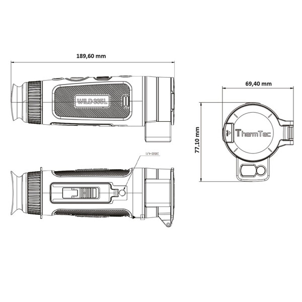 ThermTec Kamera termowizyjna Wild 335L Laser Rangefinder