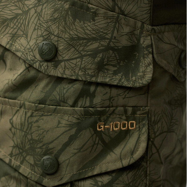 Fjällräven Spodnie myśliwskie Barents Pro M, 626-662 Green Camo-Deep Forest, 50