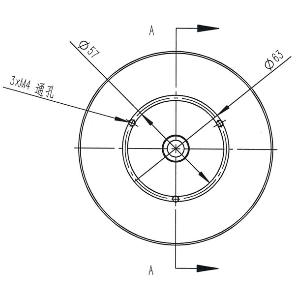 Omegon Adapter gwintowany 3/8'' do kolumny Pro