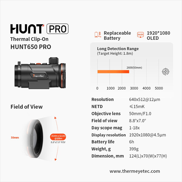 ThermTec Kamera termowizyjna Hunt 650 PRO