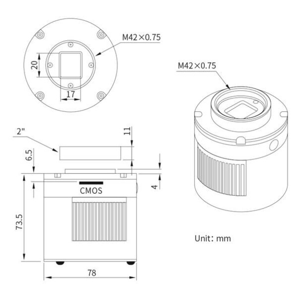 ZWO Aparat fotograficzny ASI 585 MM Pro Mono