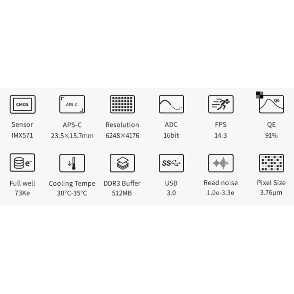 ZWO Aparat fotograficzny ASI 2600 MM Pro Mono