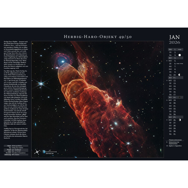 Astronomie-Verlag Kalendarze Weltraum-Kalender 2026