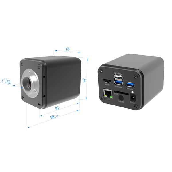 ToupTek aparat fotograficzny ToupCam X8CAM4K 16MPA, kolorowa, CMOS, 1/1,1", 2,4 µm, 60 fps, 16 MP, HDMI/LAN/USB