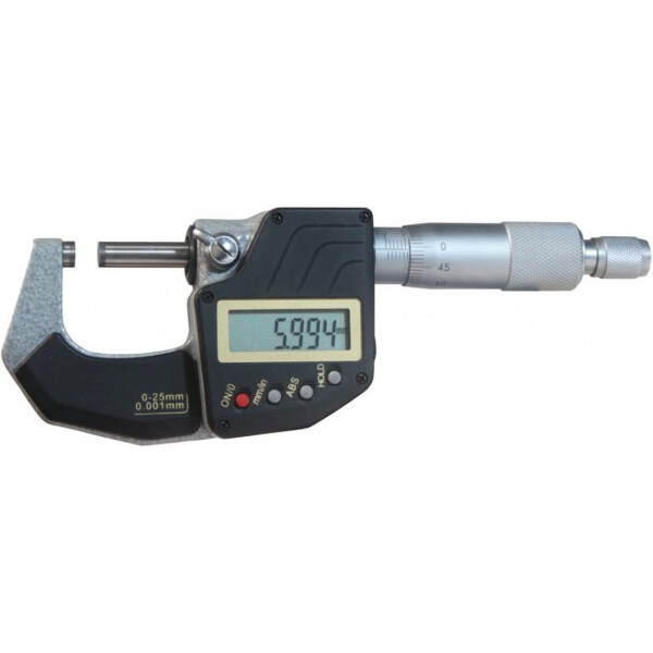 (SP) 25 mm cyfrowy mikrometr z grzechotką, 0,001 mm, DIN 863 – Metav IndustryLine